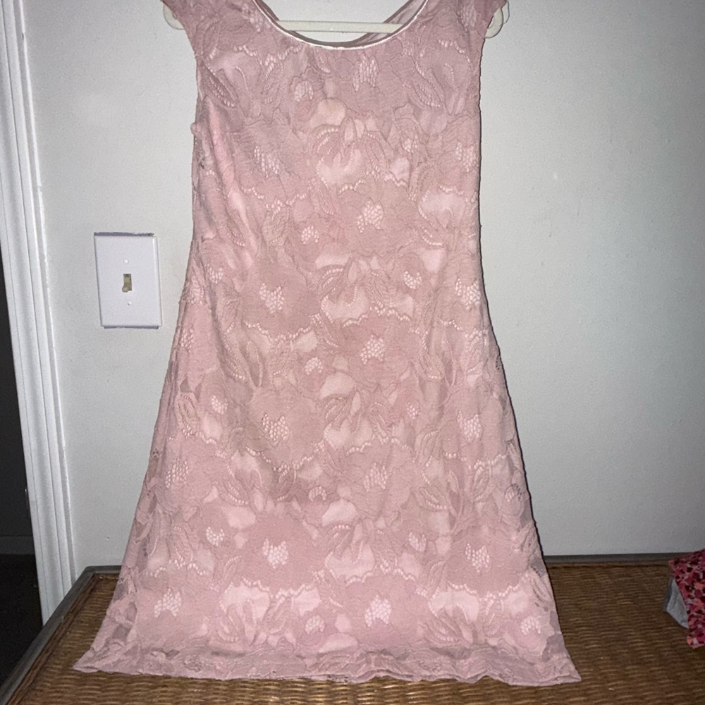 Connected Apparel Blush Lace Dress